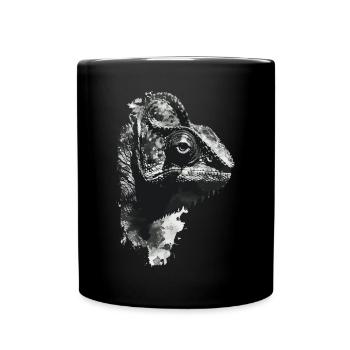 Chamäleon - Tasse einfarbig - Schwarz - Vorne