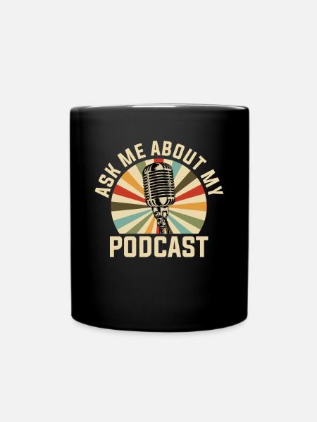 Podcast Podcaster - Tasse einfarbig - Schwarz