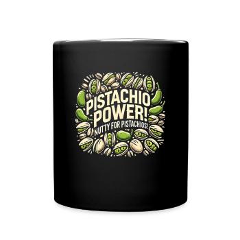 Pistazien Power - Tasse einfarbig - Schwarz - Vorne