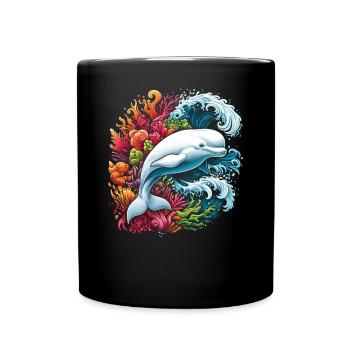 Mammifère marin mammifère marin mammifère marin béluga kétologue - Mug uni - noir - Devant