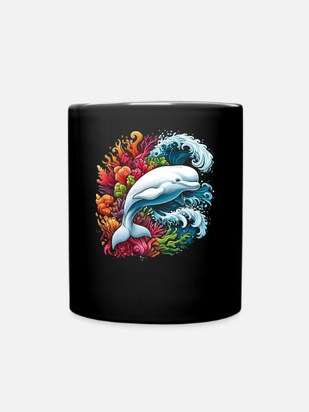 Beluga-wal-ketologe Meeressäugetier Marine - Tasse einfarbig - Schwarz