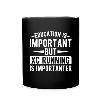 Cross Country Runner Design - XC Coach - Running - Full Colour Mug - black - Front