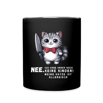 Tshirt chat Drôle Drôle Humour Sarcasme Kitty - Mug uni - noir - Devant
