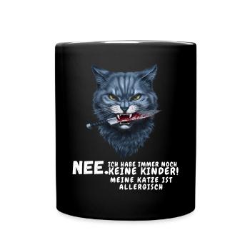 Tshirt chat Drôle Drôle Humour Sarcasme Kitty - Mug uni - noir - Devant