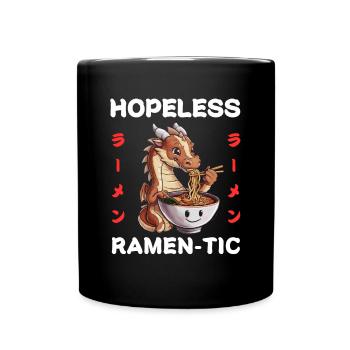 Drache Ramen Nudeln Chibi Asien Nudelsuppe Anime - Tasse einfarbig - Schwarz - Vorne