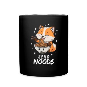 Fuchs Ramen Nudeln Chibi Asien Nudelsuppe Anime - Tasse einfarbig - Schwarz - Vorne