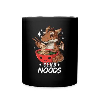 Drache Ramen Nudeln Chibi Asien Nudelsuppe Anime - Tasse einfarbig - Schwarz - Vorne