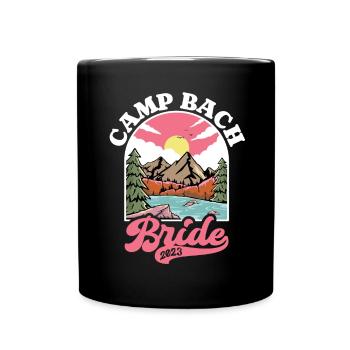 Hen bachelorette party bride - Full Colour Mug - black - Front