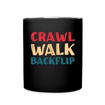 Backflip Salto Akrobatik Parkour Turnen Geschenk - Tasse einfarbig - Schwarz - Vorne