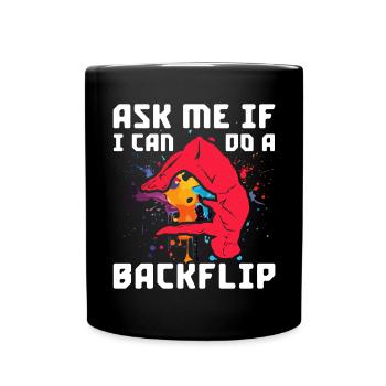 Backflip Salto Akrobatik Parkour Turnen Geschenk - Tasse einfarbig - Schwarz - Vorne