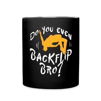 Backflip Salto Akrobatik Parkour Turnen Geschenk - Tasse einfarbig - Schwarz - Vorne