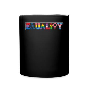 Gleichheit LGBTQ Rainbow Flag LGBTQ Stolz - Tasse einfarbig - Schwarz - Vorne
