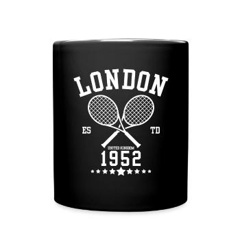 Vintage Tennis London Established 1952 - Full Colour Mug - black - Front