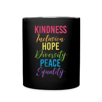 Gleichheit LGBTQ Rainbow Flag LGBTQ Stolz - Tasse einfarbig - Schwarz - Vorne