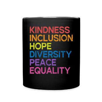 Gleichheit LGBTQ Rainbow Flag LGBTQ Stolz - Tasse einfarbig - Schwarz - Vorne