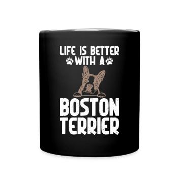 Boston Terrier Gifts - Tasse einfarbig - Schwarz - Vorne