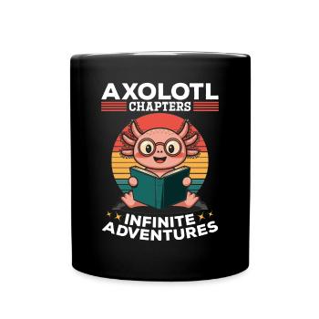 Axolotl Books Kawaii Axolotl Chapters - Tasse einfarbig - Schwarz - Vorne