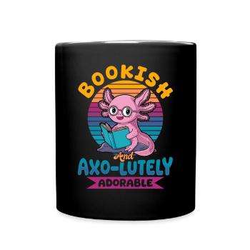 Livres Axolotl Kawaii Livresques et Axo-luths - Mug uni - noir - Devant