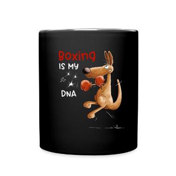 Känguru Boxer Dna - Tasse einfarbig - Schwarz - Vorne