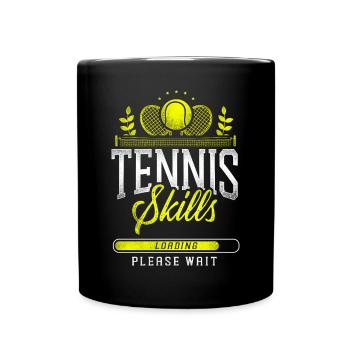 Drôle de joueur de tennis Raquette Tennis - Mug uni - noir - Devant