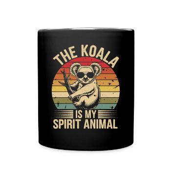 Koala Is My Spirit Animal Retro - Full Colour Mug - black - Front