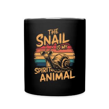 L’escargot est mon animal de pouvoir - Mug uni - noir - Devant