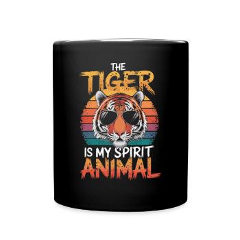 Tiger is my spirit animal - Full Colour Mug - black - Front