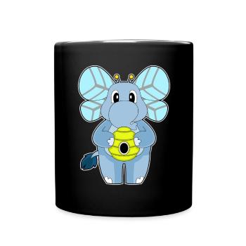 Elephant Bee Nest - Full Colour Mug - black - Front