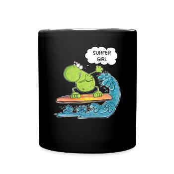 Frog Surfer Surfer Surfer Surfer Boy - Full Colour Mug - black - Front