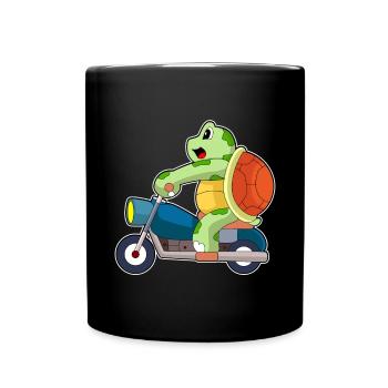 Moto tortue - Mug uni - noir - Devant