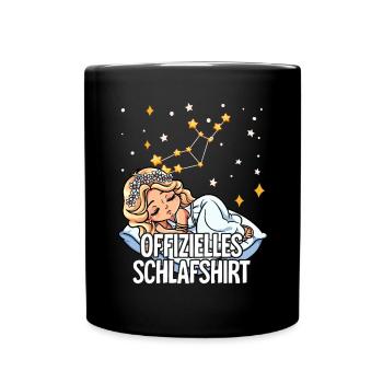 Chemise de nuit officielle signe du zodiaque Vierge - Mug uni - noir - Devant