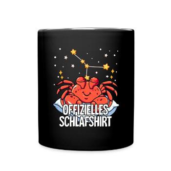 Chemise de nuit officielle du zodiaque Cancer - Mug uni - noir - Devant