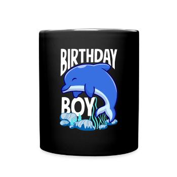 Dolphin - Birthday Child - Full Colour Mug - black - Front