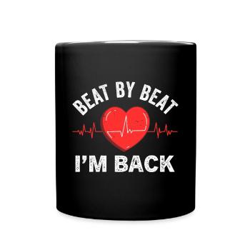 Herzbypass Herzinfarkt Herzoperation - Tasse einfarbig - Schwarz - Vorne