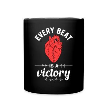 Heart Bypass Heart Attack Heart Surgery - Full Colour Mug - black - Front