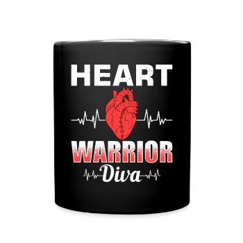 Herzbypass Herzinfarkt Herzoperation - Tasse einfarbig - Schwarz - Vorne