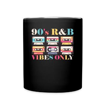 Nur 90er R&B Vibes Kassettenliebhaber 90er R&B - Tasse einfarbig - Schwarz - Vorne