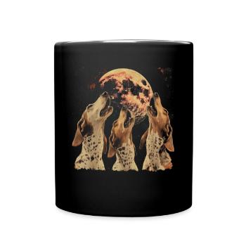 Coonhound Chien Lune Hurlante - Mug uni - noir - Devant