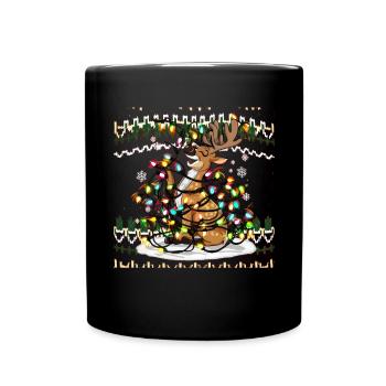 Renne moche Noël Noël Noël Père Noël - Mug uni - noir - Devant