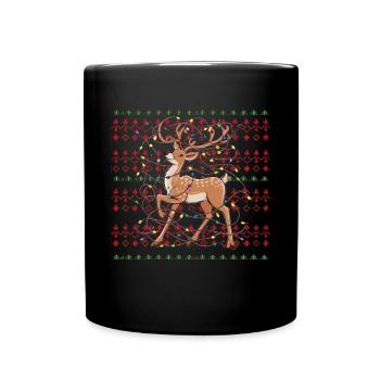 Renne moche Noël Noël Noël Père Noël - Mug uni - noir - Devant