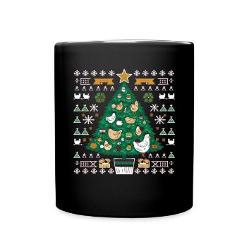 Poulet moche Noël Noël Père Noël - Mug uni - noir - Devant