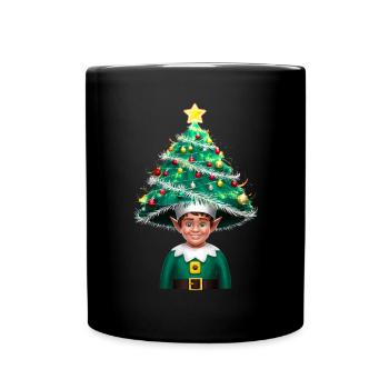 Elfe Ugly Noël Weihnachten Noël Père Noël - Mug uni - noir - Devant