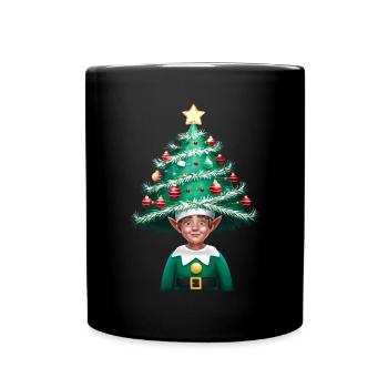 Elf Ugly Christmas Weihnachten Xmas Santa Claus - Full Colour Mug - black - Front