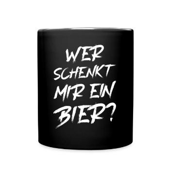 Qui va me donner une bière ? Festival de la bière de Majorque - Mug uni - noir - Devant