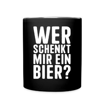 Festival de la bière de Majorque Qui me donne une bière - Mug uni - noir - Devant