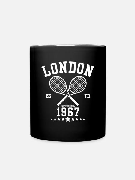 Vintage Tennis London Established 1967 - Full Colour Mug - black