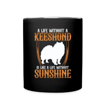 La vie sans Wolfspitz Keeshond - Mug uni - noir - Devant
