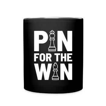 PIN for the WIN - Chess, Chess Piece Gift Idea - Full Colour Mug - black - Front
