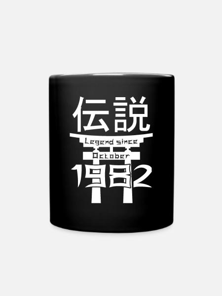Legend since October 1982 Birthday Gift - Full Colour Mug - black