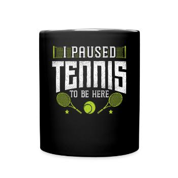 Funny Tennis Player Racket I - Tasse einfarbig - Schwarz - Vorne